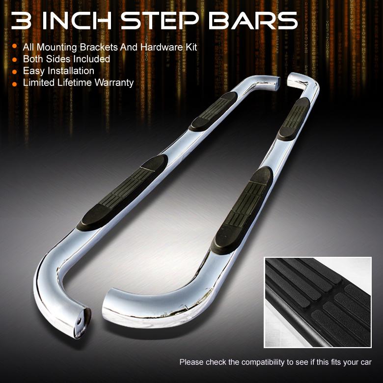 07-12 expadition 3" polished stainless steel side step nerf bars running boards