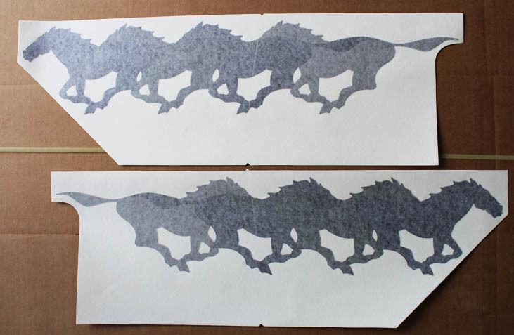 Ford mustang indy pace car stripes running horse indianapolis 500 decals