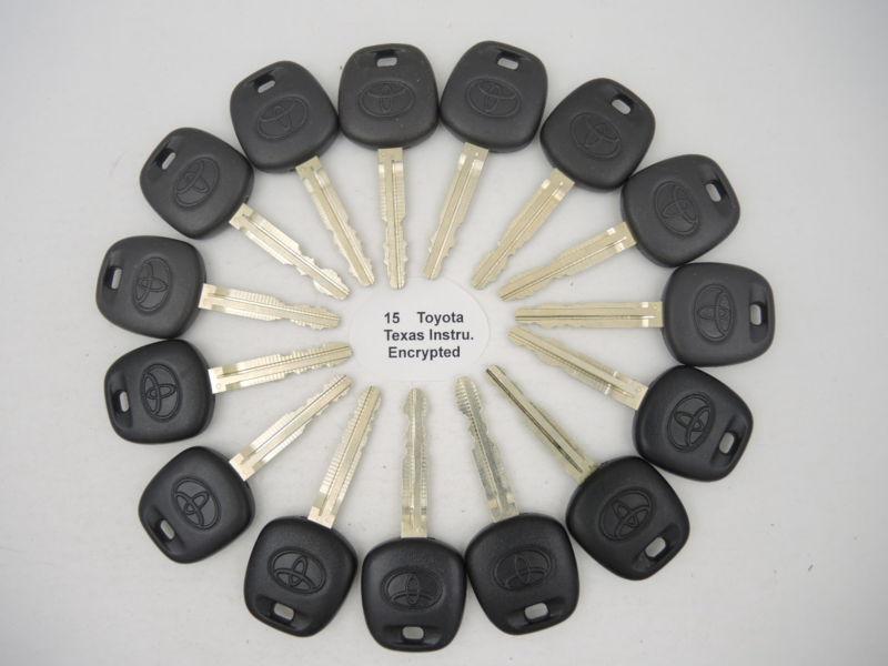 Toyota lot of 15 used transponder keys texas instruments encrypted
