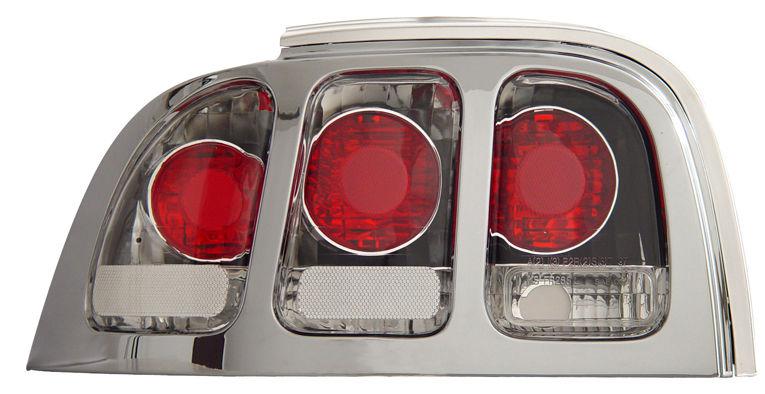 96-98 ford mustang altezza tail brake lights lamp chrome clear pair left+right
