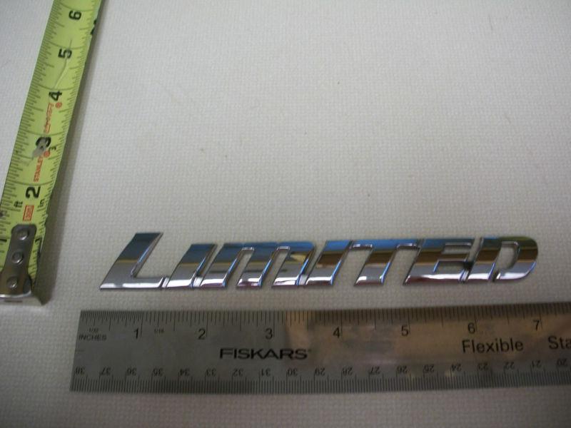 Limited script emblem chrome bagde oem used  w free shipping