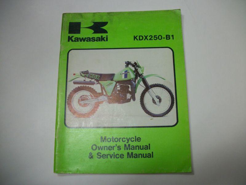 Kawasaki service manual kdx250 1981 kdx250b1 kdx250-b1 oem factory