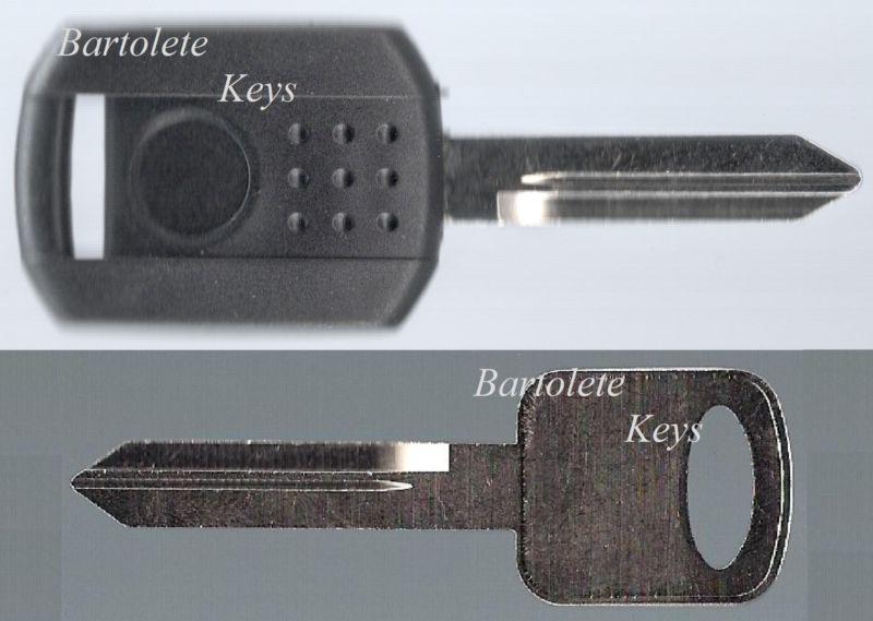 Transponder key blank for mercury