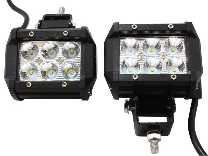 2 x 18w 1260lm cree spot led work light bar off-road suv boat 4x4 jeep lamp 4wd 