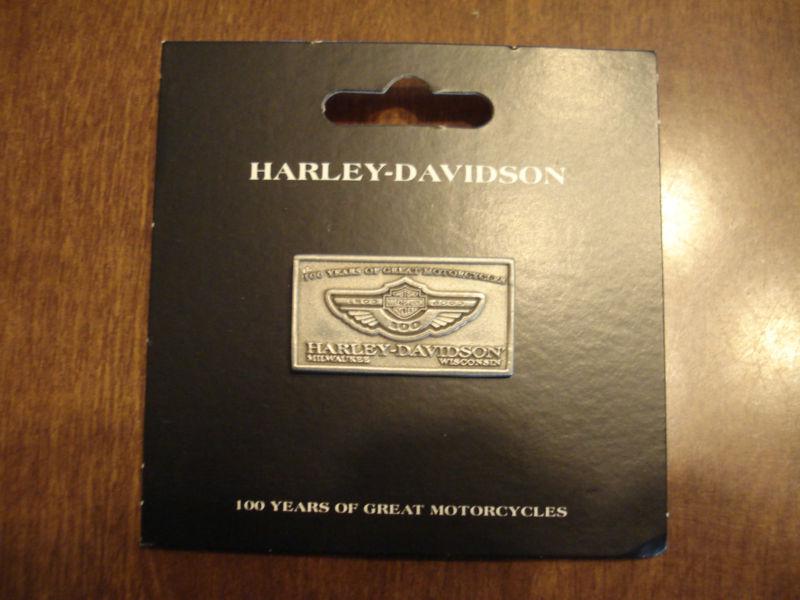 Original harley davidson 100th anniversary hat pin