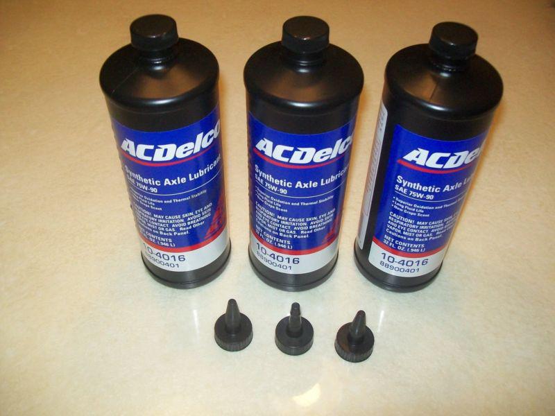 Buy GM Synthetic Axle Lubricant, SAE 75W90 Gear Lube 3 Quarts Yukon Envoy Corvette in