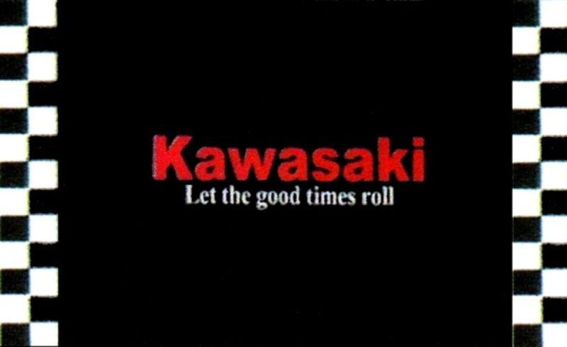 Kawasaki motors flag 3x5' black checkered banner jx*
