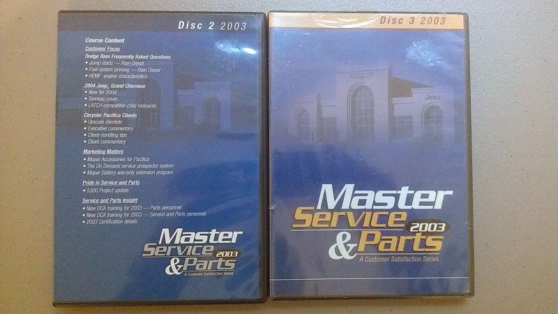 Master service & parts 2003 disc 2 and 3 cd rom chrysler, jeep, dodge
