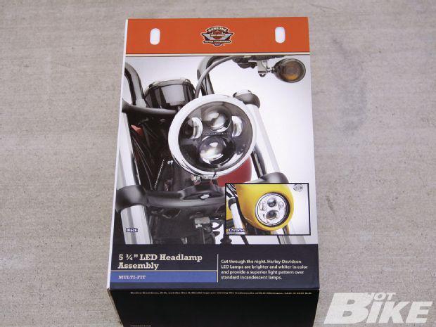 Harley black led 5-3/4" headlamp w/ cobra ii bucket bundle