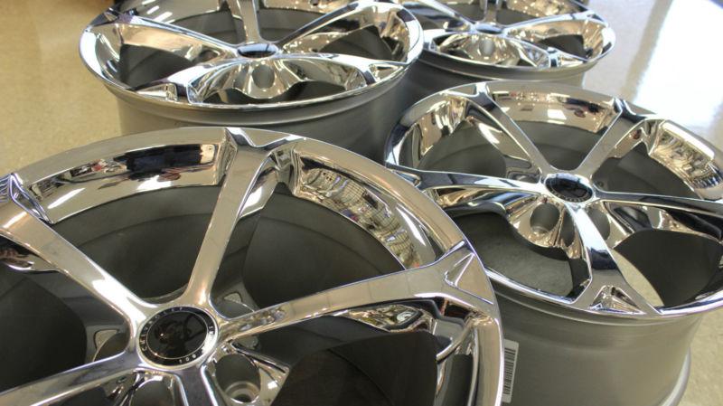 NEW GM OEM Chrome Grand Sport Corvette Wheels Rims 2006-2013 C6 Z06 ZO6 Size LS3, US $869.00, image 2