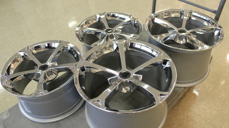 NEW GM OEM Chrome Grand Sport Corvette Wheels Rims 2006-2013 C6 Z06 ZO6 Size LS3, US $869.00, image 4