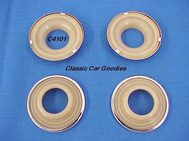 1941 chevy door / window handle escutcheons (4) new!