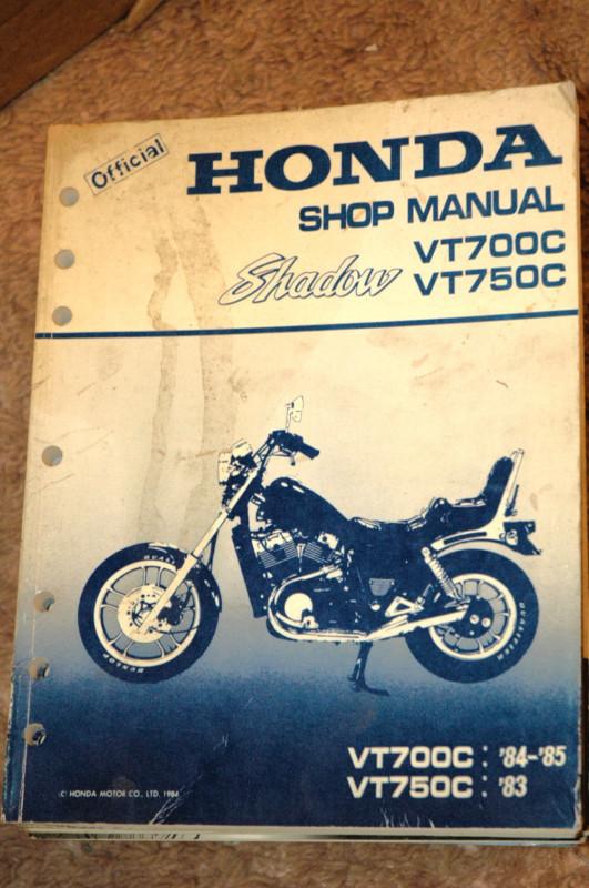 Oem honda service manual1984-1985 vt700c  shadow 1983 vt 750 c