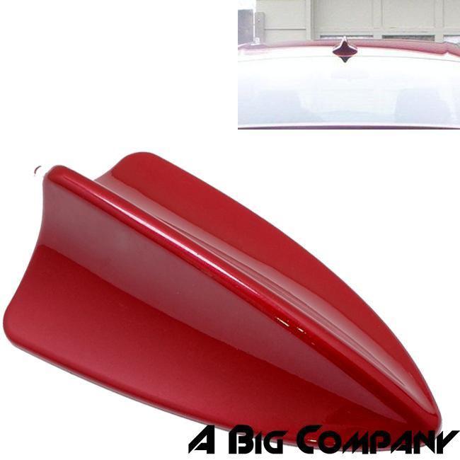 Bmw style red imitation shark fin roof dummy radio decorative antenna w/ light
