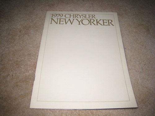 1979 chrysler new yorker 5th avenue sales brochure catalog literature