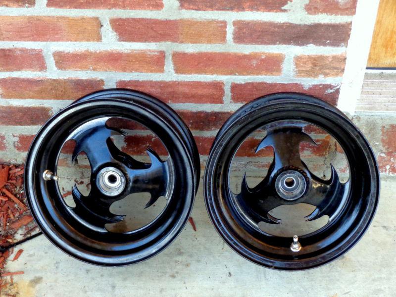 Banshee yfz450 450r 250r raptor drag dune spindle mount wheels powder coated 