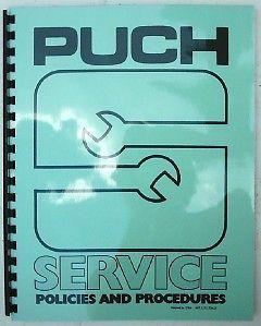 Puch service policies and procedures 1980