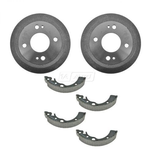 Honda civic crx del sol rear brake shoes set & 2 drums kit left & right new