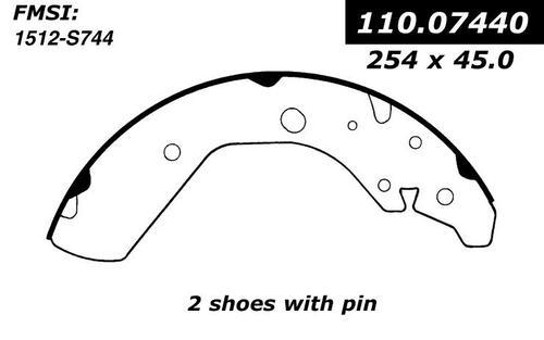 Centric 111.07440 brake pad or shoe, rear-new brake shoe-preferred