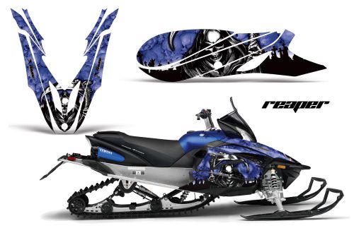 Yamaha apex graphic kit amr racing snowmobile sled wrap decal 12-13  reaper blue