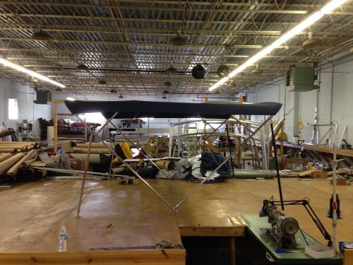 Boat top with stainless steel frame - 9' long - sunbrella