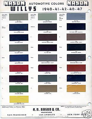 1938 1939 1930 1941 gmc trucks paint chips nason 1