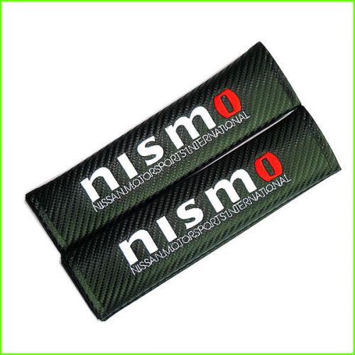 2x car carbon fiber texture seat belts cover shoulder pads for nismo 3120
