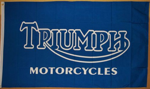 Triumph garage art flag 3' x 5' indoor outdoor motorcycle banner