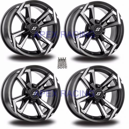 (4) sedona riot wheels rims 12" 4 wheel kit honda foreman rubicon 500