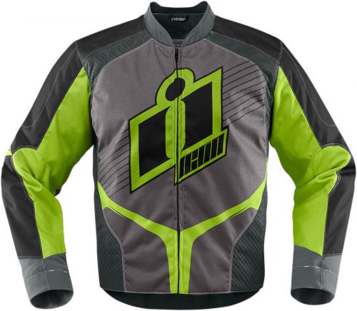 Icon overlord 2015 textile jacket green