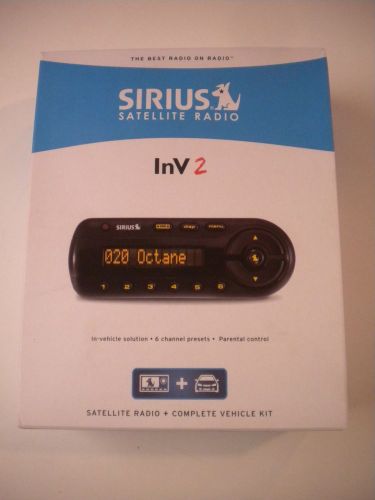Sirius satellite radio inv2, radio receiver &amp; complete vehicle kit in box