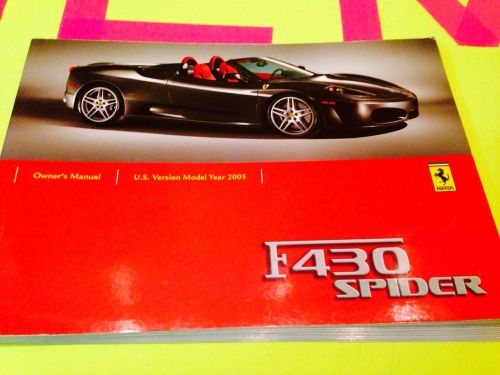 2005 ferrari f430 spider owners manual us version oem fast free priority ship