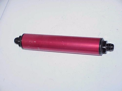 Red aluminum 12" fuel filter -10 an fittings with paper element for gas imca f4