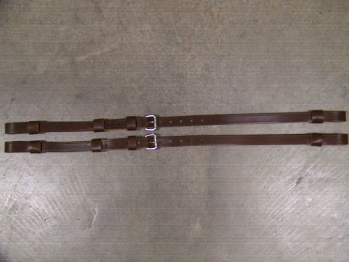 Leather luggage straps for luggage rack/carrier~~(2) set~~dark brown~~s.s.buckle