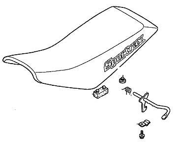 Honda oem black seat sportrax 2003-2005 trx250ex 03-05 trx 250ex 77100-hn6-670zb