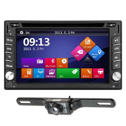 6.2" touch screen 2 din car gps dvd player bluetooth ipod radio+backup camera
