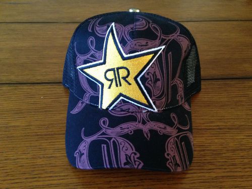 Rockstar energy trucker hat one size black