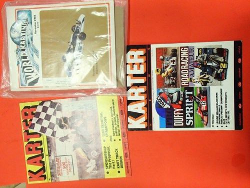 Vintage race go kart karter news magazine april 84 aug 82 nov 81 mcculloch komet