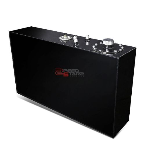17 gallon top-feed black coated aluminum slim fuel tank/2" sump+cap+level sender