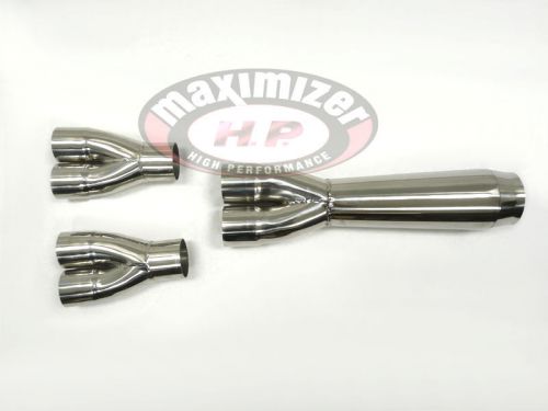 Maximizer 4-2-1 hiflow exhaust merge collector 3.85&#034; id outlet/ 2.3&#034; od inlet