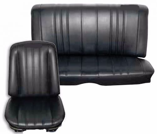 1968 chevy nova custom ss front &amp; rear seat cover set -new black factory correct