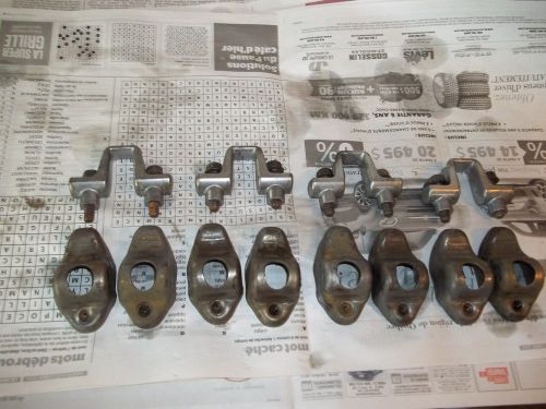 Oldsmobile- 8 rocker arms &amp; 4 pivots fits : 260 330 350 400 403 425 455 v8-oem
