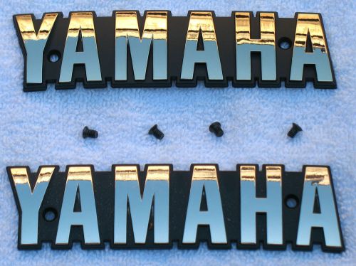 Xs1100 yamaha gold oem fuel gas tank badges-emblems-decals &amp; screws_xs1100_xs750