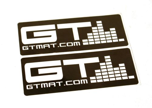 Gtmat car audio sound deadener manufacture 2 pack black/white automotive decals