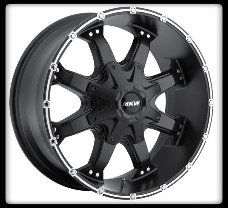 17" mkw offroad m83 black rims & bfgoodrich lt305-65-17 ta km2 bfg tires wheels