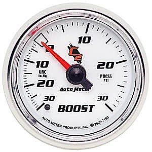 Auto meter 7103 c2 series gauge 2-1/16&#034; boost/vacuum (30&#034; hg/30 psi) mechanical
