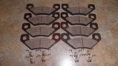 Bad boy buggy front &amp; rear brake pad set with anti-rattle springs