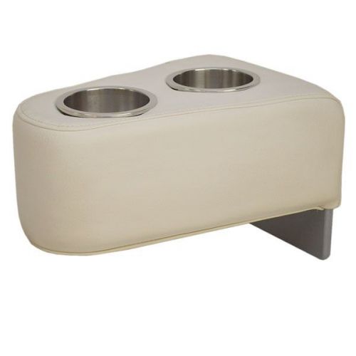 Godfrey marine oem light beige vinyl removable pontoon boat cup holder armrest