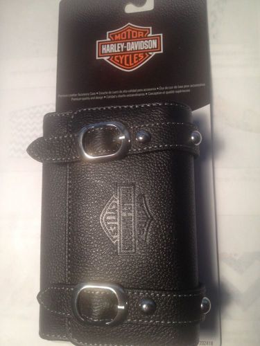 Harley-davidson premium leather case for accessory camera phone pda gps olympus