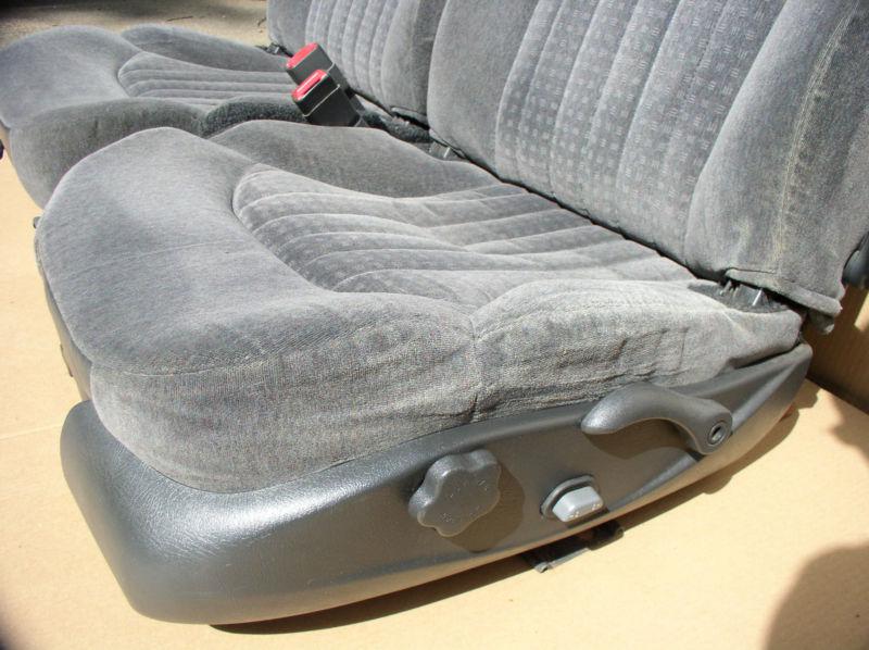 Buy 2002 BUCKET SEATS CHEVY S10 TRUCK BLAZER SONOMA GRAPHITE GRAY CLOTH